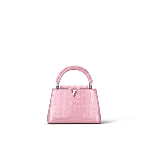 louis vuitton fourrure et crocodile|Sac Capucines Mini Cuir de crocodile brillant .